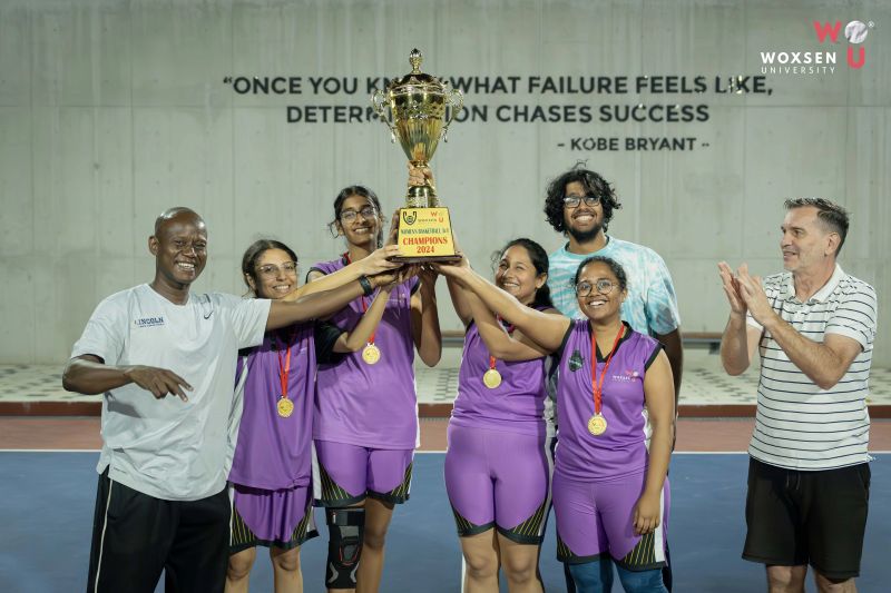 Woxsen University women's 3v3 basketball championship team, 2024
